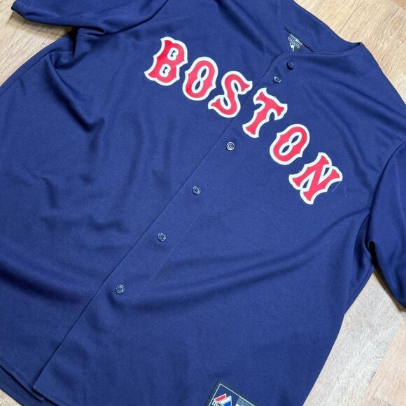 Boston Red Sox Mike Lowell Navy Stitched Baseball Jersey Majestic 2X - Picture 3 of 7